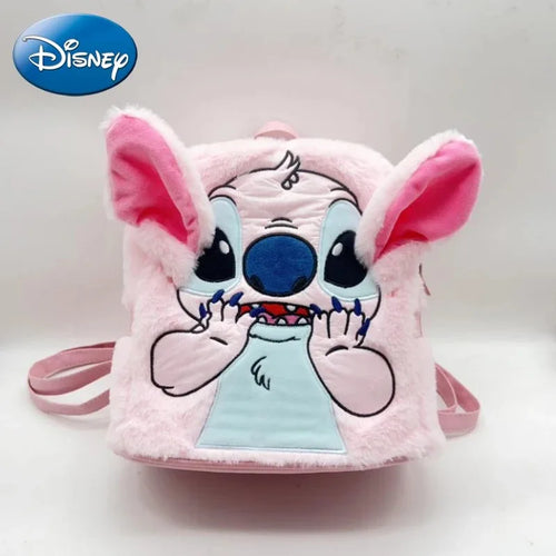 Disney 2025 New Cartoon Plush Doll Shoulder Bag Sweet and Cute Stitch