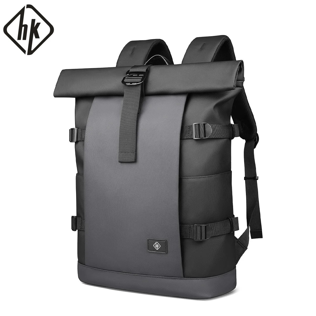 HK Waterproof Roll-Top Backpack for Men Large Capacity Expandable 17