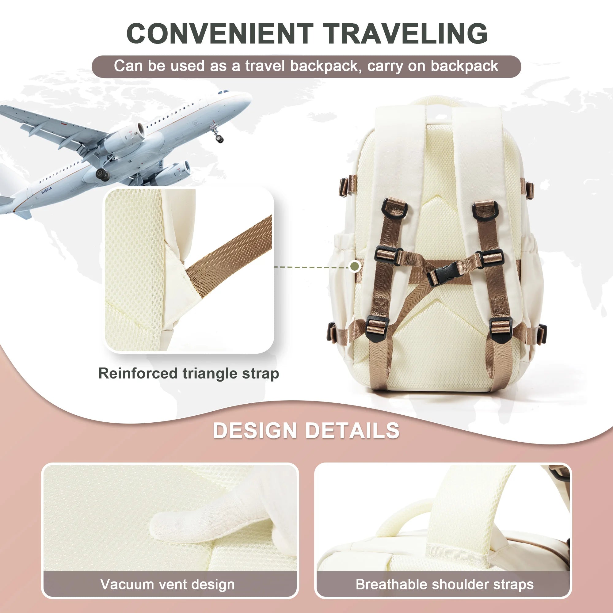 Cabin Airplane Travel Backpack 40x30x20, Hand Luggage Cabin Backpack
