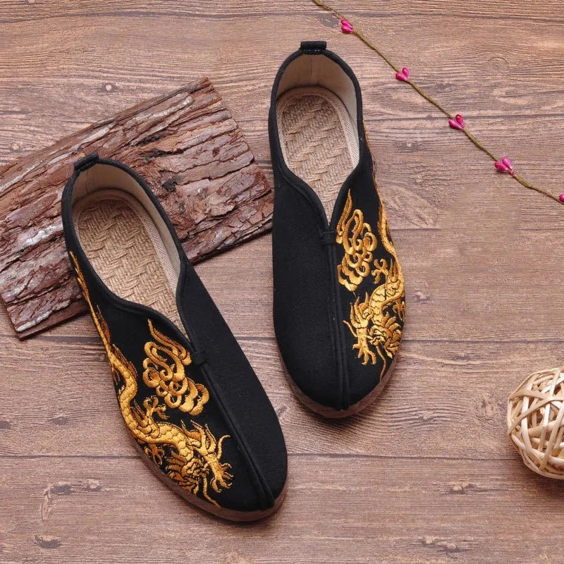 Chinese Style Canvas Shoes Mens Casual Old Beijing Breathable Shoes