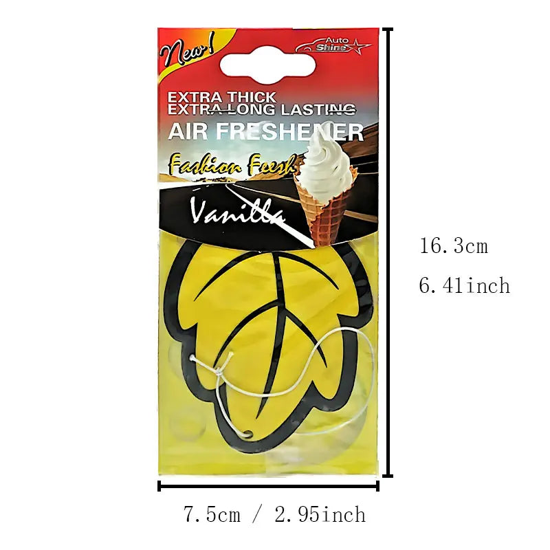 3-60pcs Car Air Freshener Natural Scented Tea Paper Auto Hanging