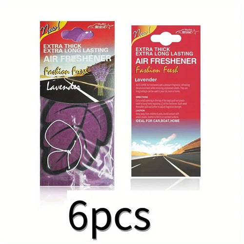 3-60pcs Car Air Freshener Natural Scented Tea Paper Auto Hanging