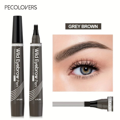6 Colors 1pc Eyebrow Pen Waterproof 4 Split Tip Eyebrows Pen Eyebrow