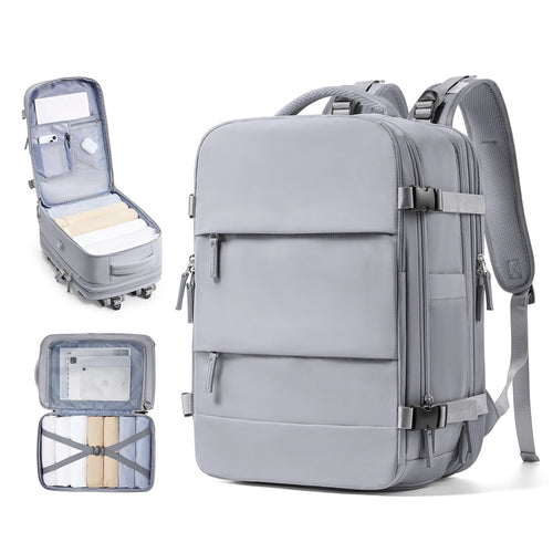 Men Business Travel Backpack Expandable USB Bag, Business Waterproof