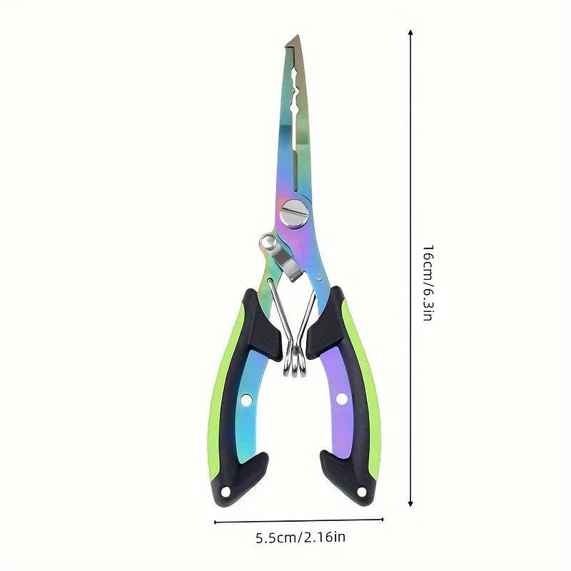 1pc Multi-functional Fishing Pliers, Stainless Steel Line Cutter,