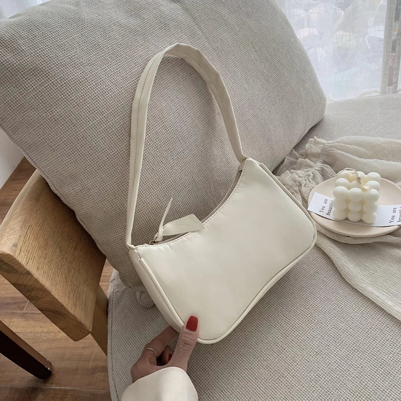 Retro forearm bag women's bow handbag PU leather bag Western style