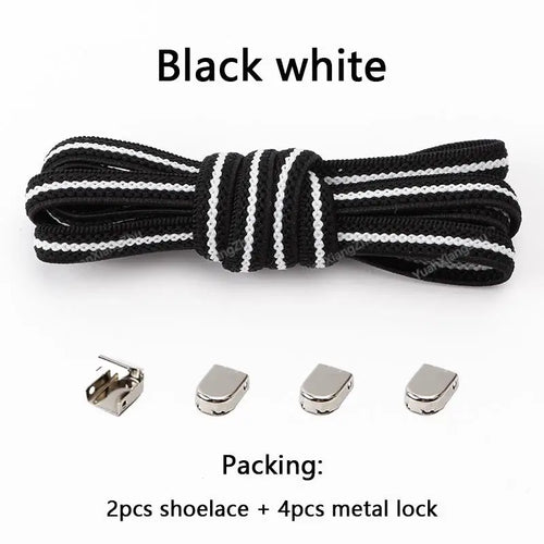 No tie Shoe laces Elastic laces Sneakers Flat Shoelaces without ties
