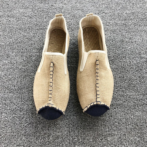Chinese Style Linen Shoes Mens Casual Male Breathable Shoes Men