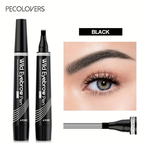 6 Colors 1pc Eyebrow Pen Waterproof 4 Split Tip Eyebrows Pen Eyebrow