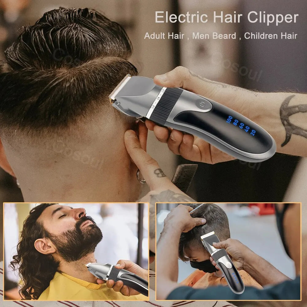 Professional Hair Clipper Electric Barber Hair Trimmers For Men Adults