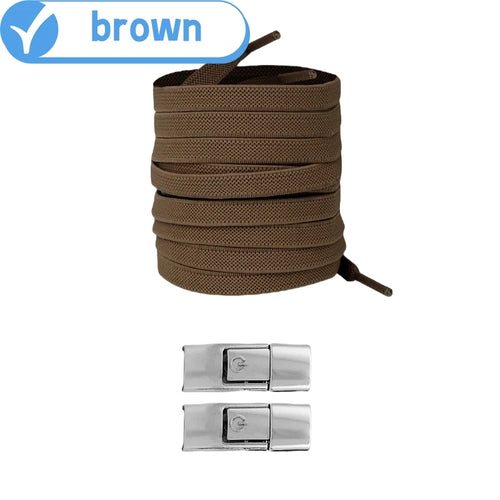 8MM 2023 No Tie Shoe Laces Press Lock Shoelaces Without Ties Elastic
