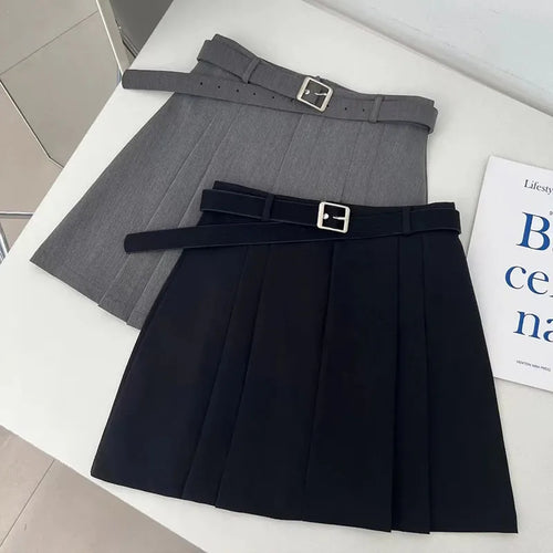 Lucyever Preppy Style A-Line Skirt for Women Summer New High Waist