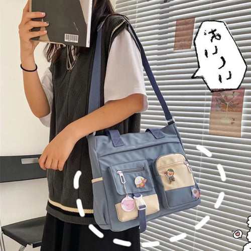 Waterproof Canvas Women Handbags Shoulder Bag Nylon Ladies Messenger