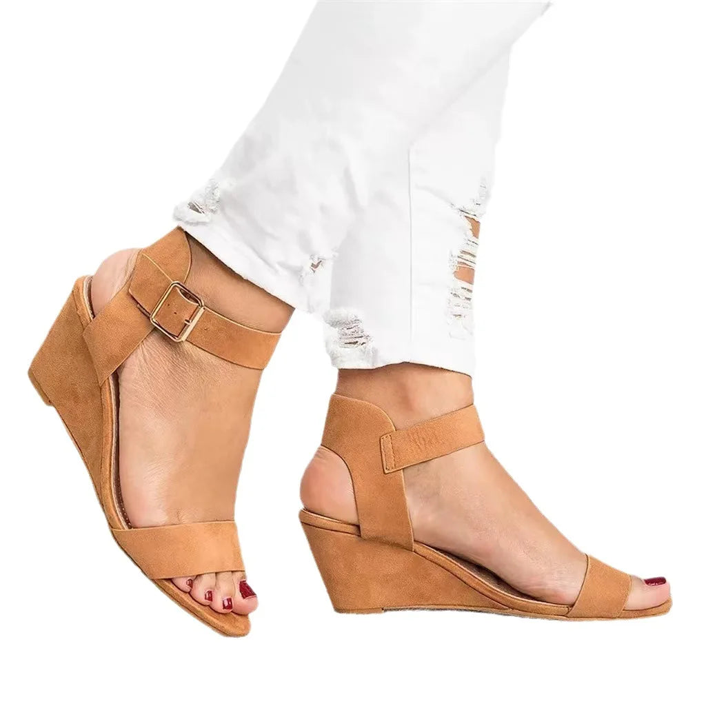 Summer Women's Sandals Fashion Open Toe Wedge Casual Shoes Women Plus
