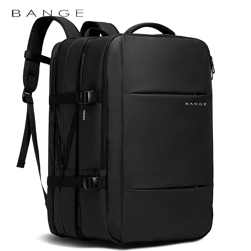 BANGE Men Luxury Designer Outdoor Backpack Expandable Commercial