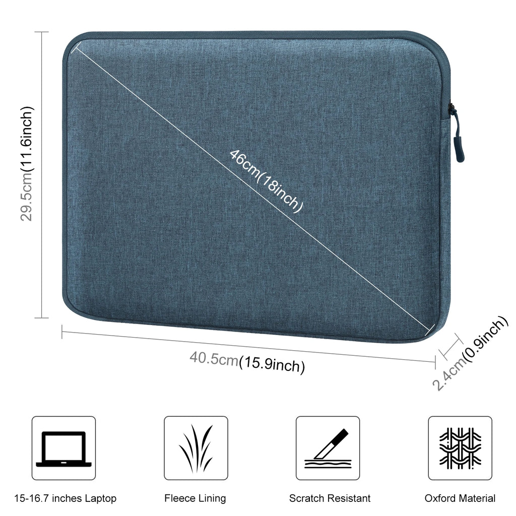 HAWEEL 16 inch Laptop Sleeve Case Zipper Briefcase Bag for 15-16.7