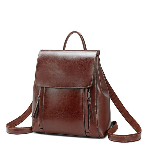 Women Backpack Cross body Shoulder Bag Genuine Leather Girls School