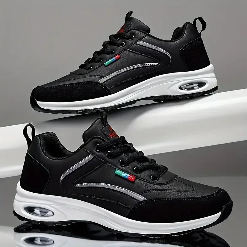 Trendy Men’s Indoor Height Increase Running Shoes Anti-Slip Rubber