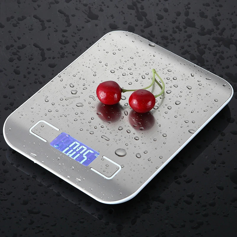 5kg/10kg Digital Kitchen Scale LCD Display Stainless Steel Electronic