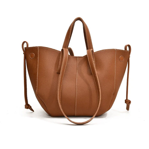 Vintage Shoulder Bags for Women PU Leather Tote Underarm Bags Leisure
