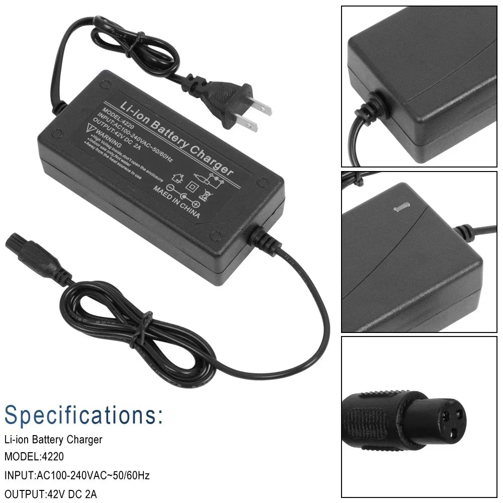 Battery Charger for Ebike Hoverboard 42v 2A Lithium Electric E Bike