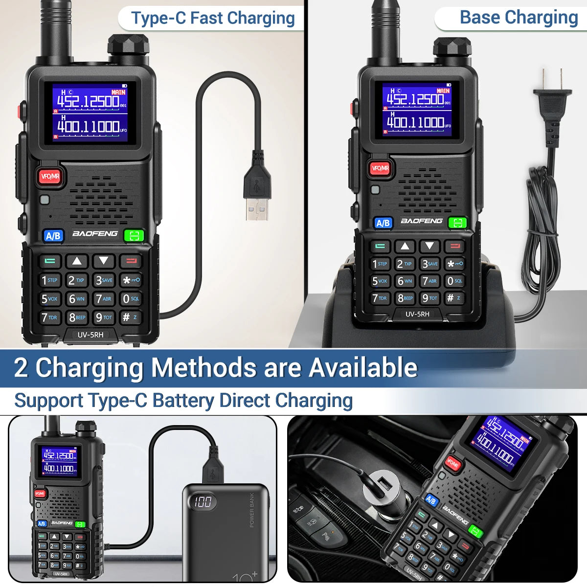 Baofeng UV 5RH 10W Air Band Walkie Talkie Long Range Wirless Copy