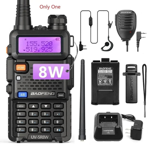 1/2X Baofeng UV-5R 8W Tri-Power Walkie Talkie High Power Dual Band