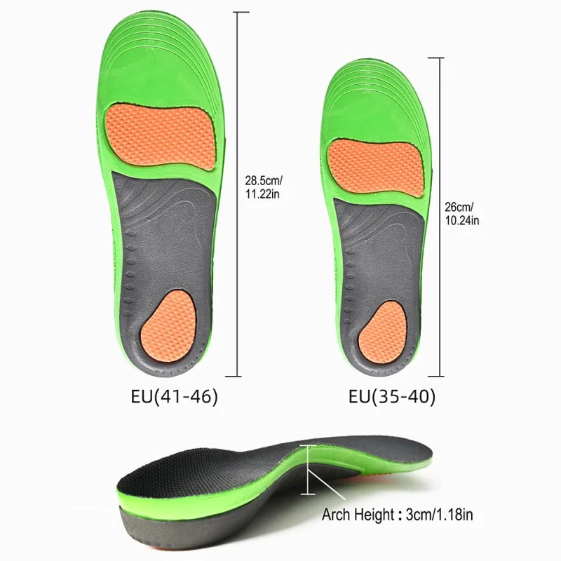 Arch Support Insoles Sports Shock Absorption Elastic Wear Resistant
