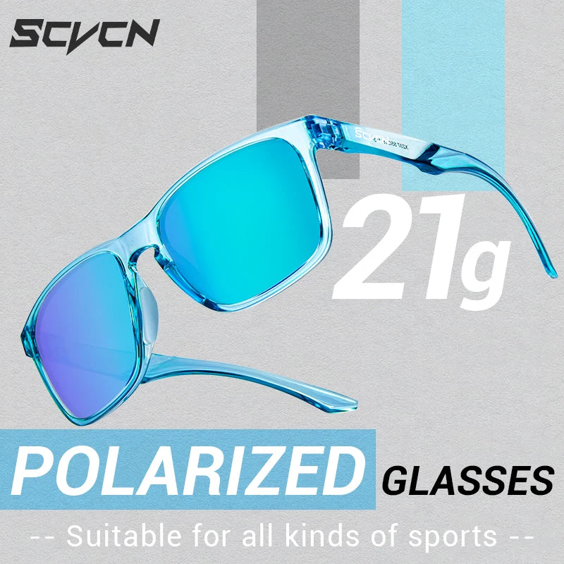 SCVCN New Polarized Sunglasses for Men MTB Cycling Glasses Outdoor