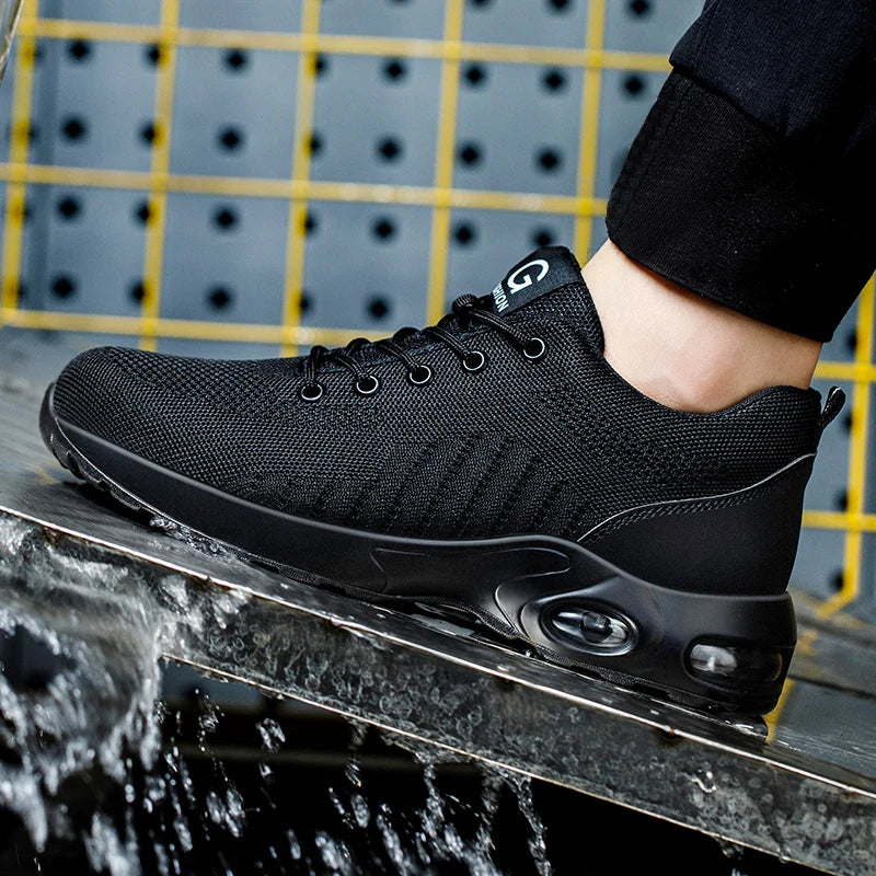 New Styles Men Safety Boots With Steel Toe Cap Anti-smash Work