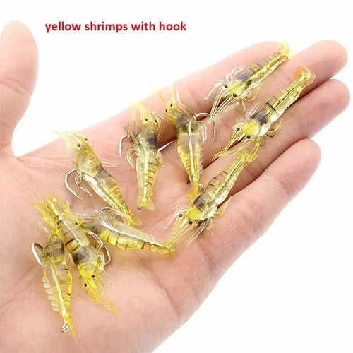 20PCS Isca Artificial Soft Shrimp Lure Worm For Fishing Bait 1.3g/4cm