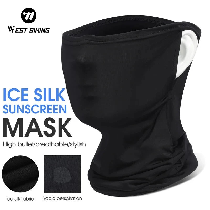 WEST BIKING Breathable Summer Cycling Headwear Ice Silk Anti UV Face