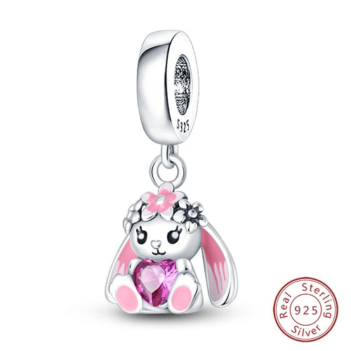 925 Sterling Silver Chameleon Luminous Firefly Butterfly Charms Beads