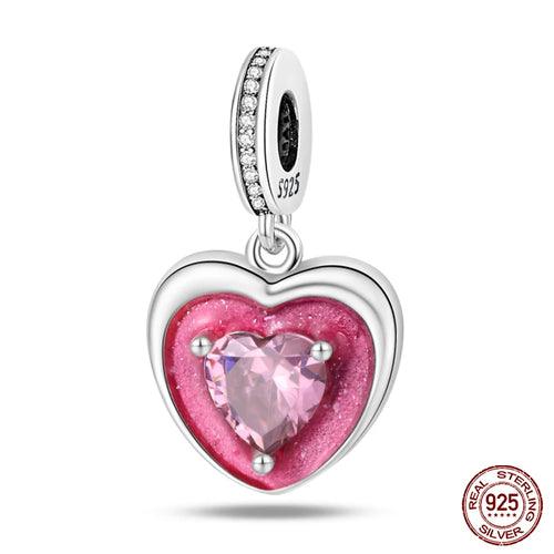 925 Sterling Silver Chameleon Luminous Firefly Butterfly Charms Beads