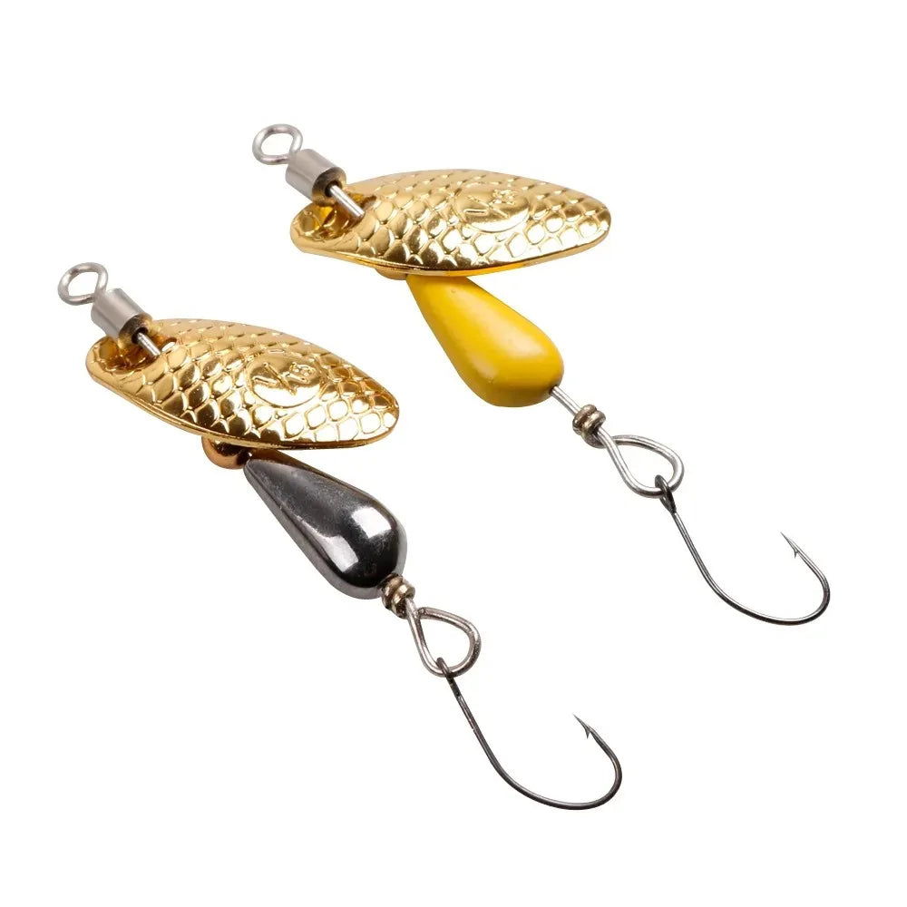 2Pcs Spinner Spoon Metal Bait Fishing Lure 5.5cm/2.8g Sequins Long