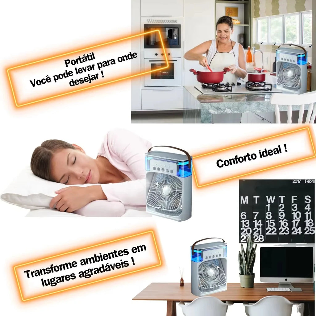 3 In 1 Fan AIr Conditioner Household Water Mist USB Fan Small Air