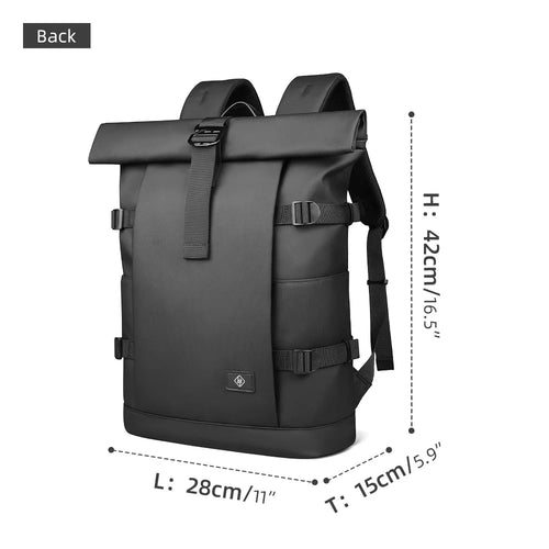 HK Waterproof Roll-Top Backpack for Men Large Capacity Expandable 17