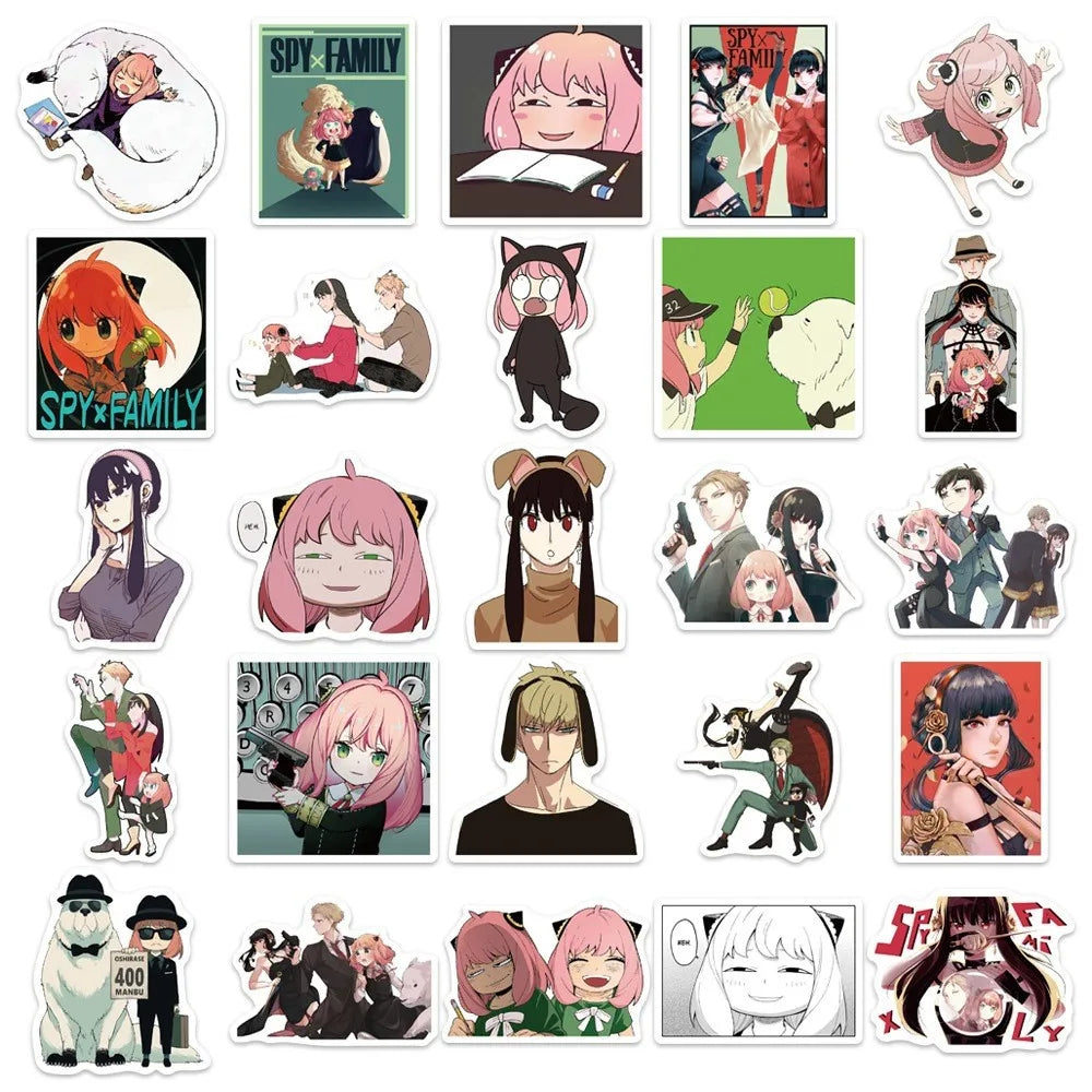 50PCS Creative Anime Graffiti Stickers Cartoon Stickers Motorcycle