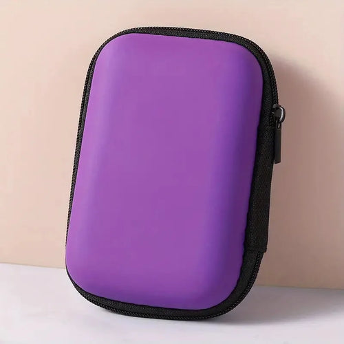 1pc Portable Waterproof Headphone Storage Bag, Data Cable Packing