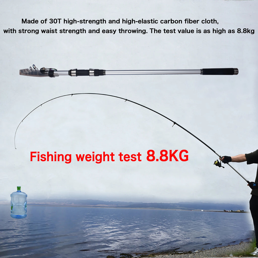 BIUTIFU Surf Rod 5.3/5.0/4.5/4.2/3.9m Telescopic Fishing Travel