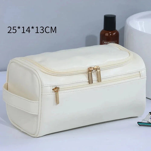 Leather Toiletry Bag for Men Women Dopp Kit Mens Hanging Toiletry Bag