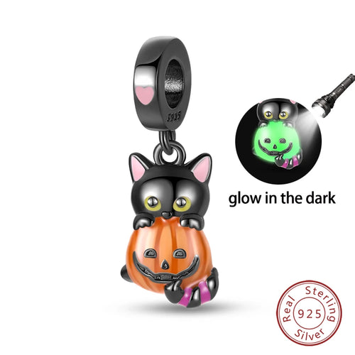 925 Sterling Silver Chameleon Luminous Firefly Butterfly Charms Beads