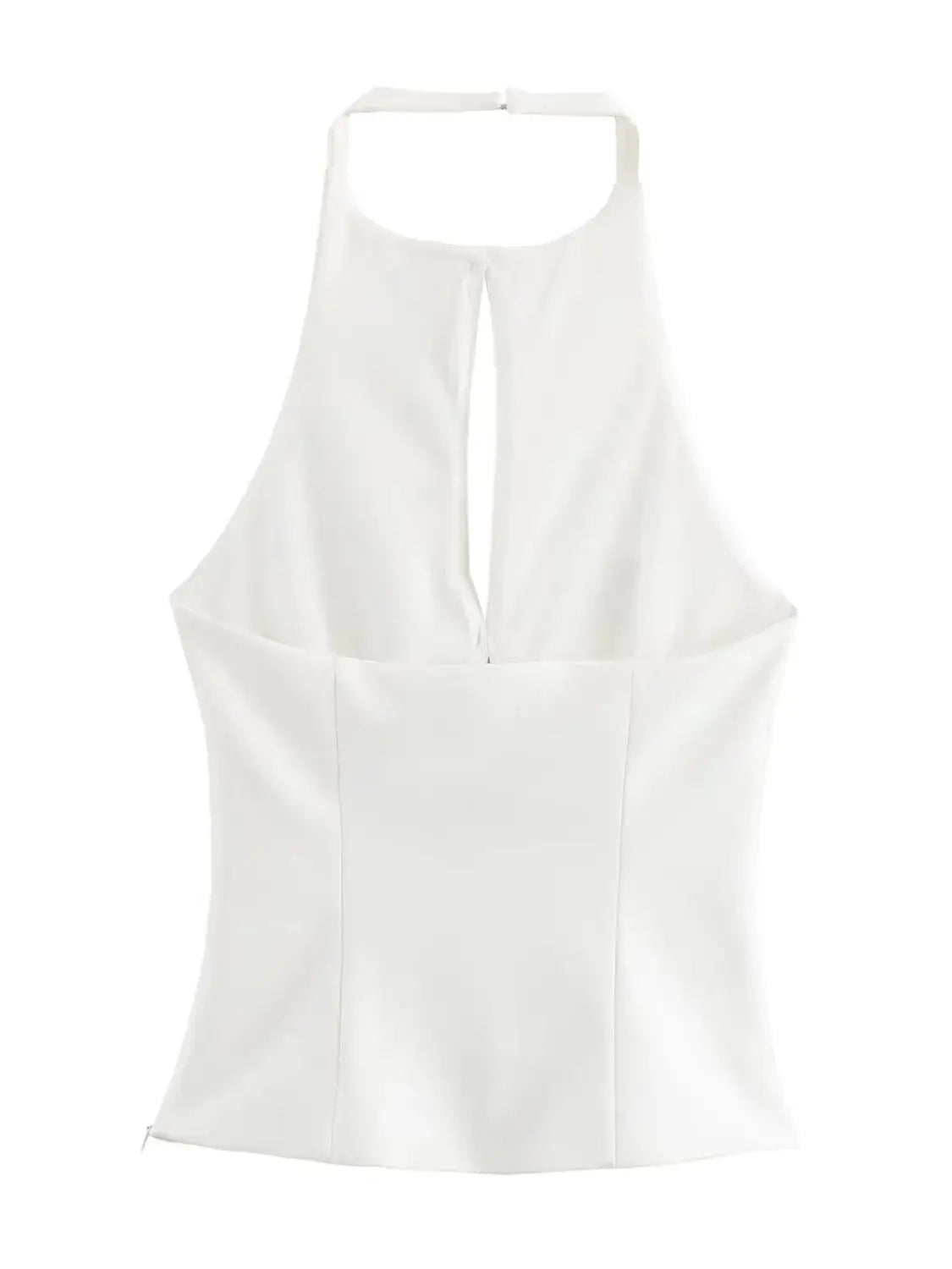 XNWMNZ Women's Fashion 2024 Bows halter Neck Top Women High Street