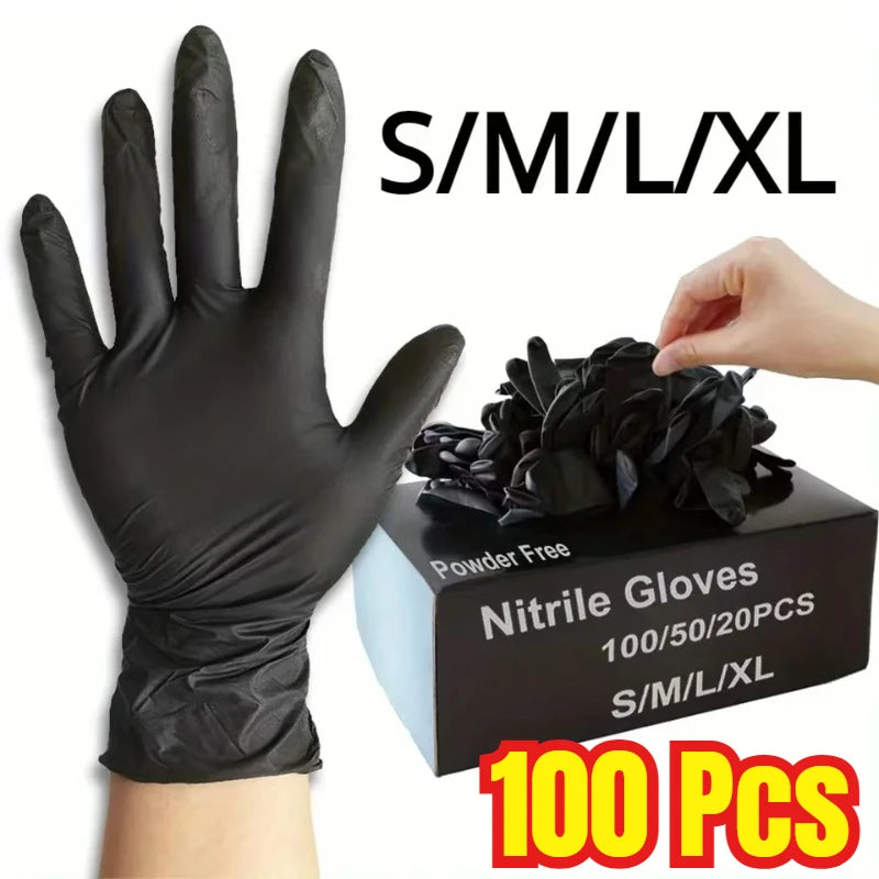 Black Xl Latex Gloves Pvc Gloves Disposable Nitrile Gloves Housework