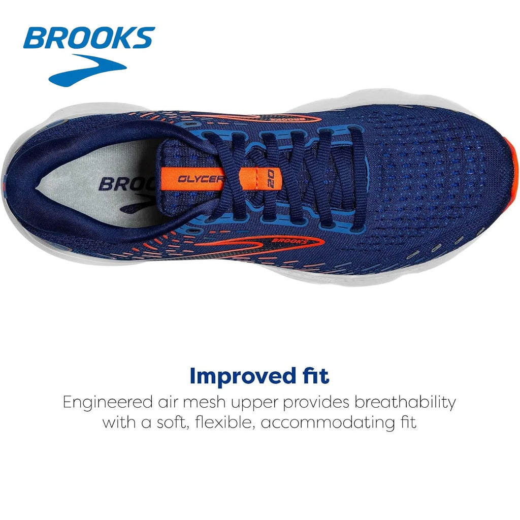 Brooks Men’s Glycerin GTS 20 Provides A Lightweight Fit And Responsive