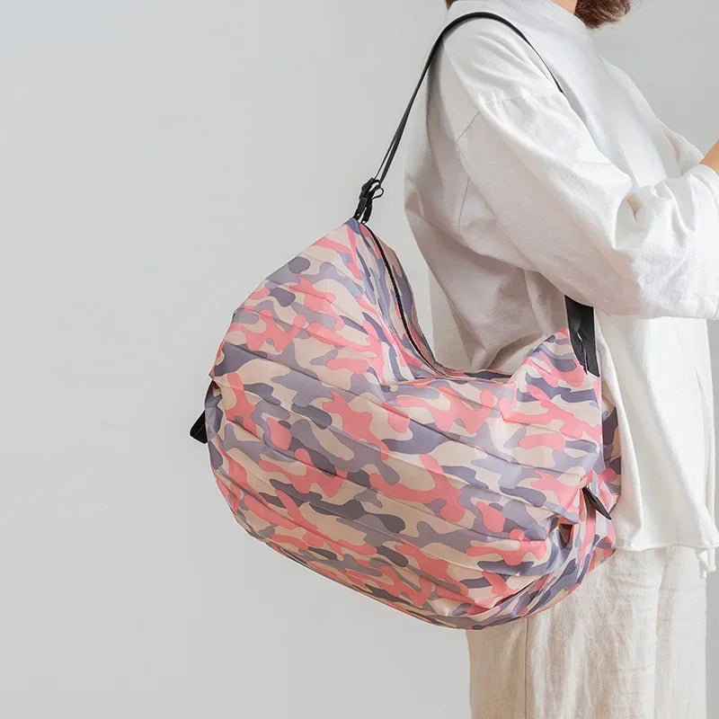 Women Shopper Bag Japanese Large Folding Tote Bag Travel Organizer Eco