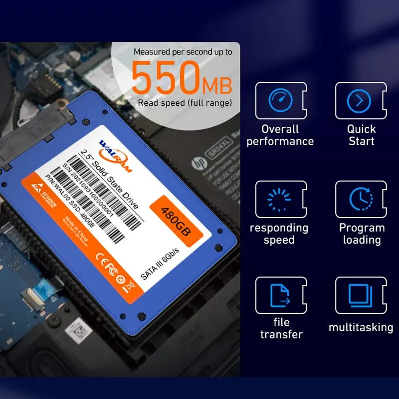 WALRAM SSD 1TB SATA3 2.5 Inch SSD 512gb 120GB 128GB 240GB 256GB 500GB