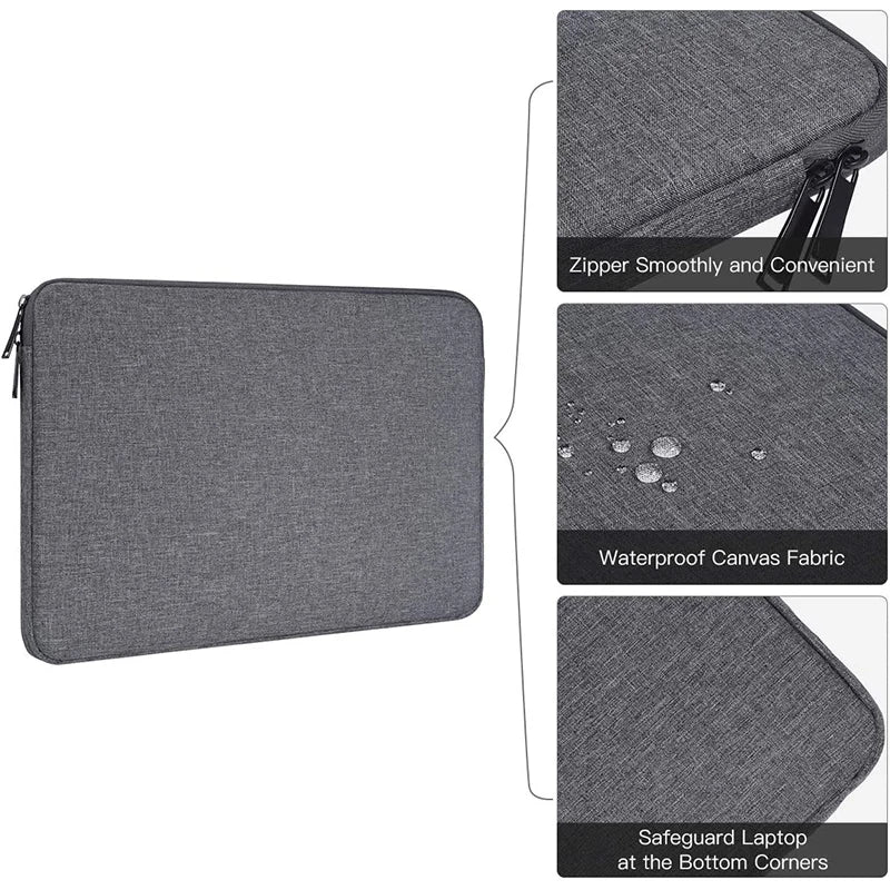 Waterproof Laptop Bag Sleeve Tablet Cover 11 12 13 14 15 15.6 Inch For