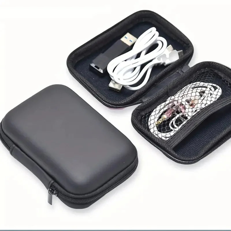 1pc Portable Waterproof Headphone Storage Bag, Data Cable Packing