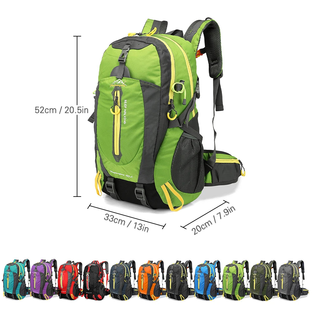 40L Water Resistant Travel Backpack Camping Hiking Laptop Daypack